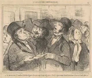 Ce Monsieur Courbet, fait des figures ... vulgaires ..., by Honoré Daumier, ink, 1855