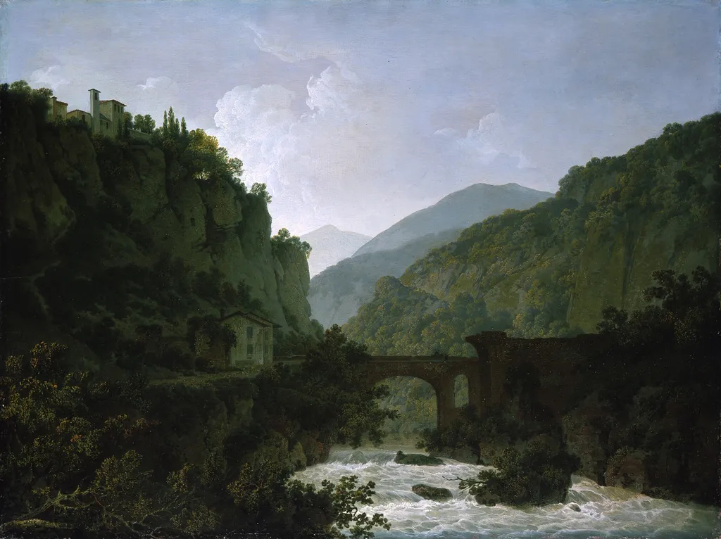 The Monastery of S. Cosimato, by Joseph Wright, oil, 1795