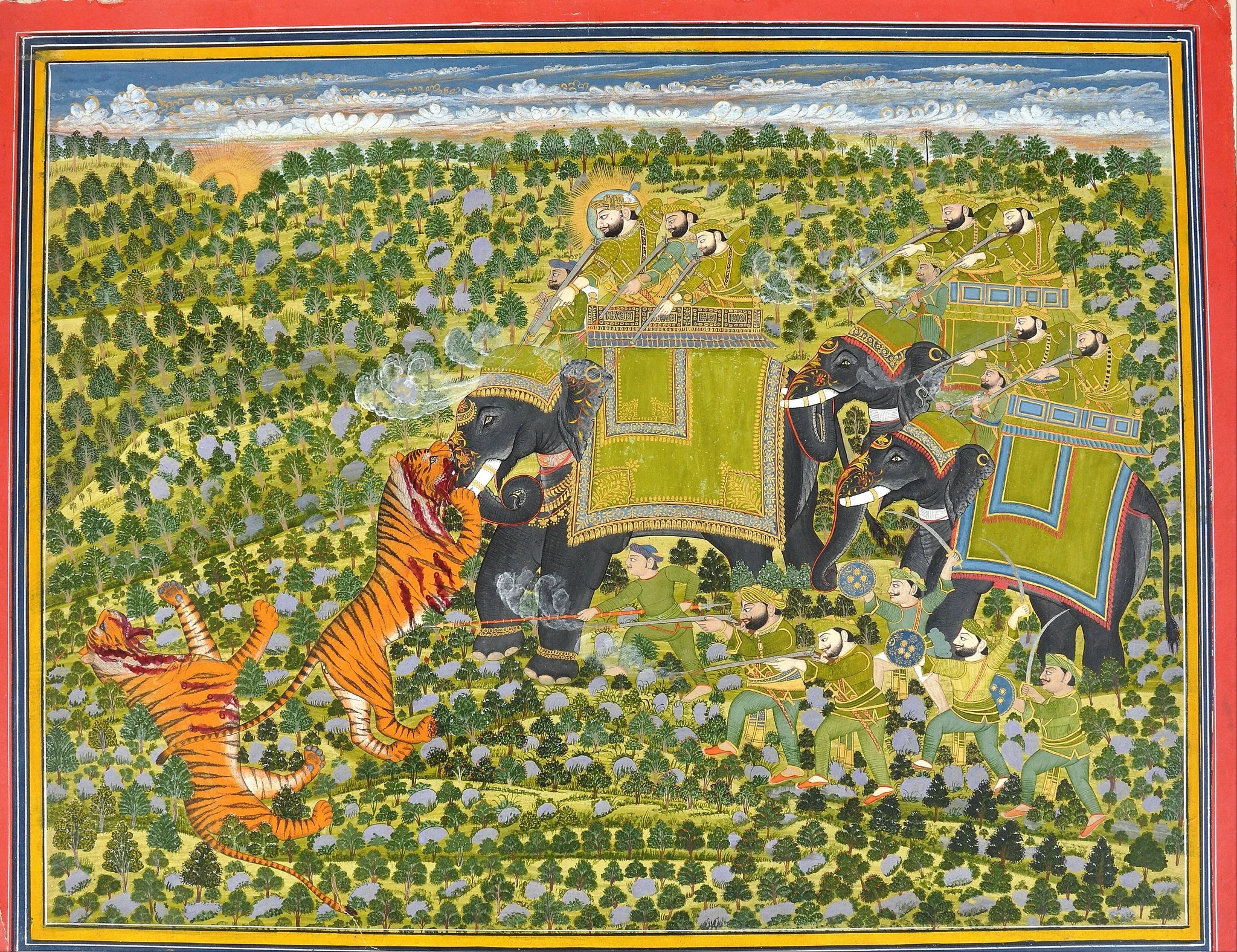 Raghuraj Singh hunting tigers Datia,, detail