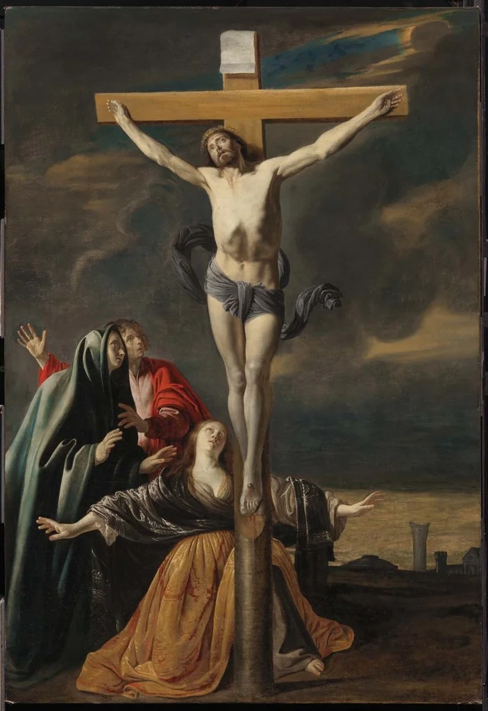 The Crucifixion with the Virgin, Saints John, and Mary Magdalen, detail