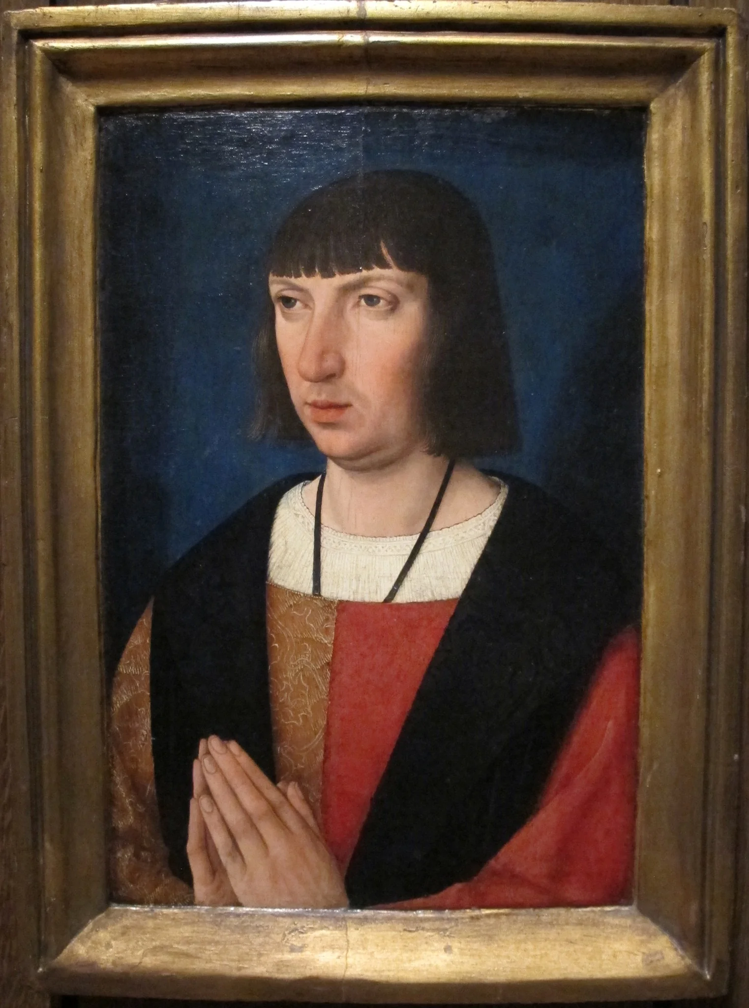 Portrait of a Man Praying, detail