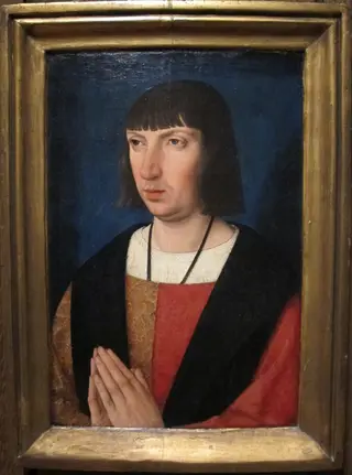 Portrait of a Man Praying, by Master of the Legend of the Magdalene, oil, 1515