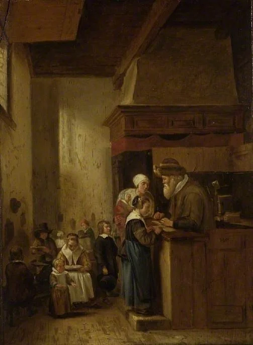 The village school, detail