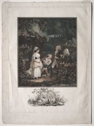 Annette and Lubin, by Philibert-Louis Debucourt, 1789