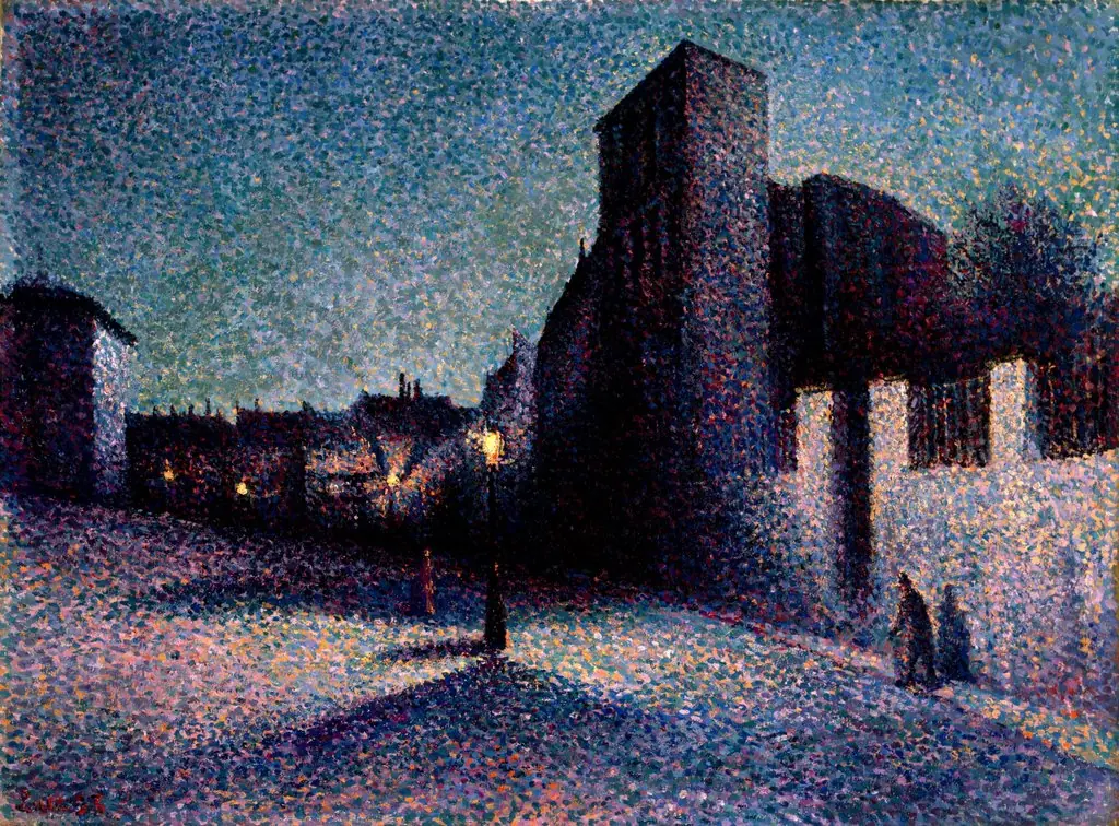 Rue Ravignan, Paris, by Maximilien Luce, oil, 1897