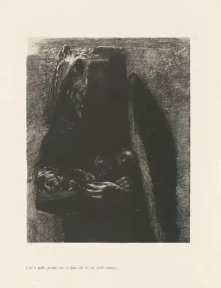 C'est le Diable, by Odilon Redon, ink, 1888