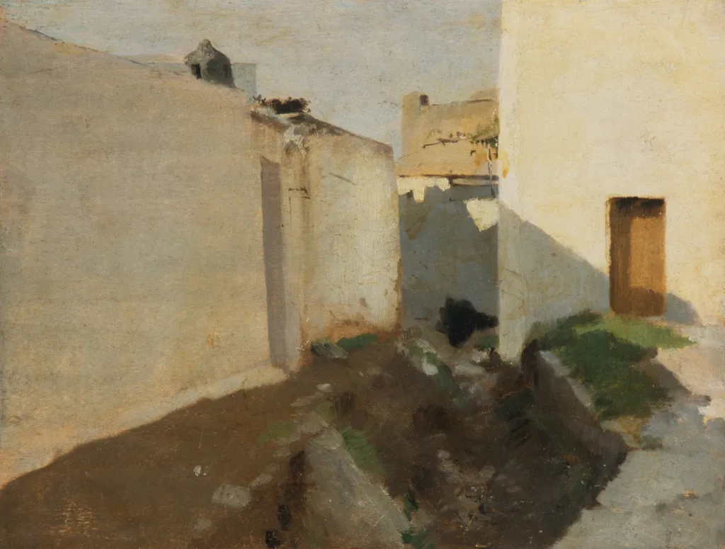 White Walls in Sunlight, Morocco, by John Singer Sargent, oil, 1890