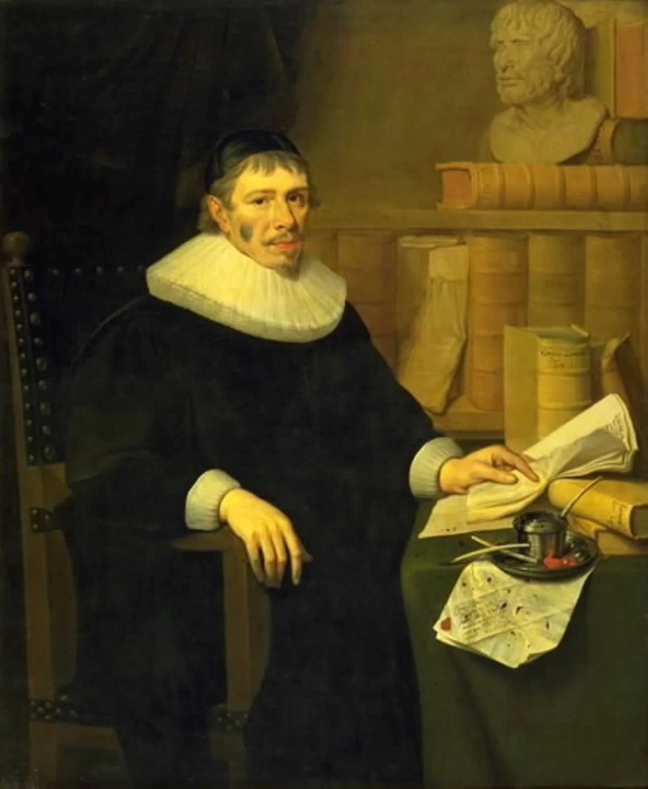 Portrait of the Advocate Cornelis Bosch, detail