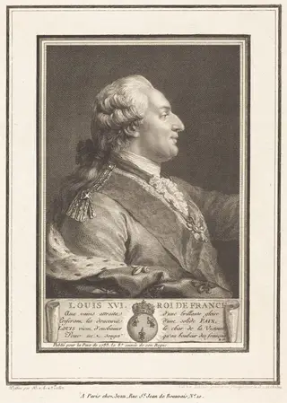 Louis XVI, Roi de France, by Pierre Adrien Le Beau, ink, 1783