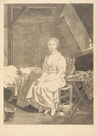 La vertu chancelante, by Jean Massard, ink, 1781
