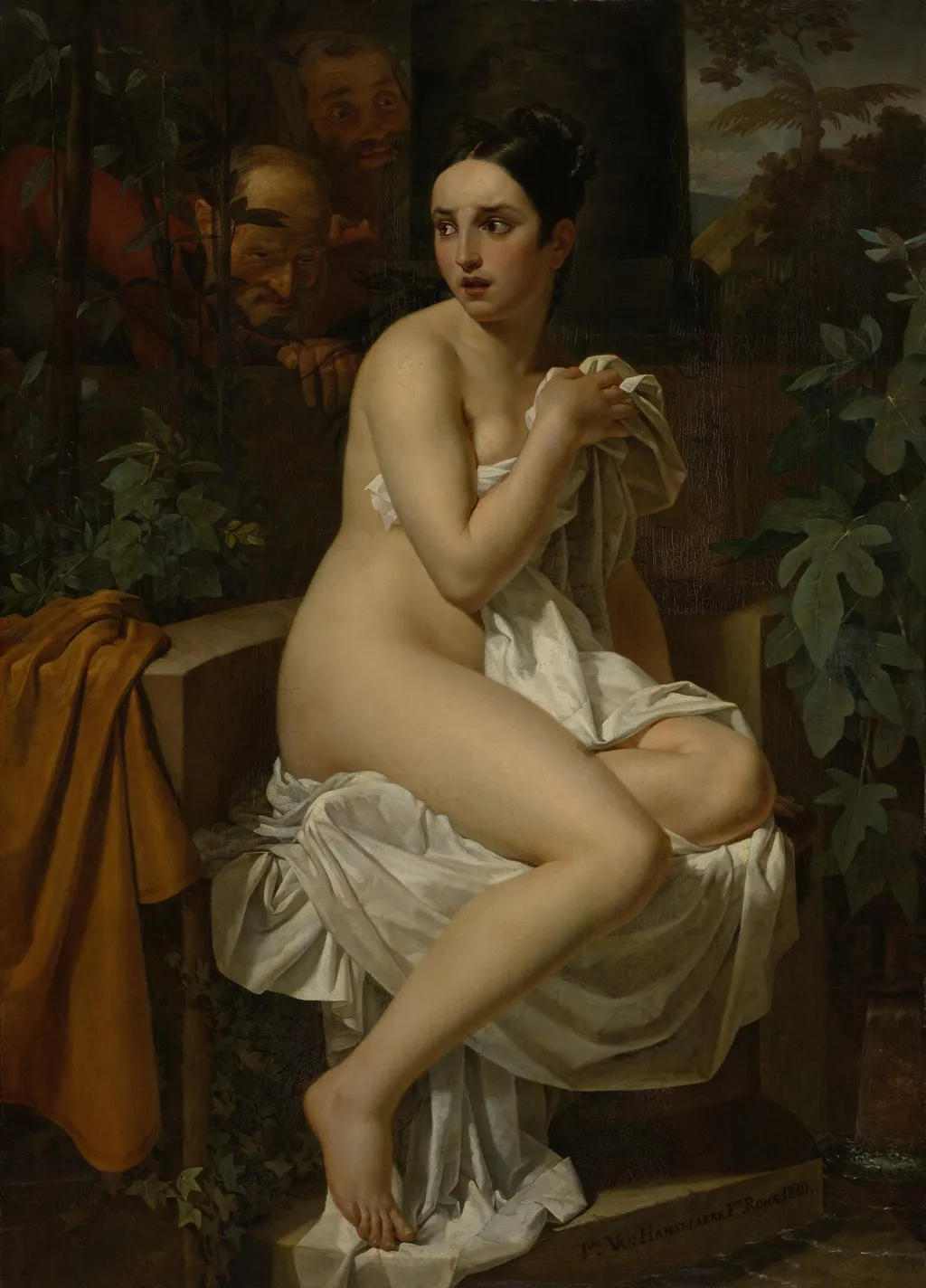 Susanna and the Elders, by Pierre Van Hanselaere, unspecified, 1820