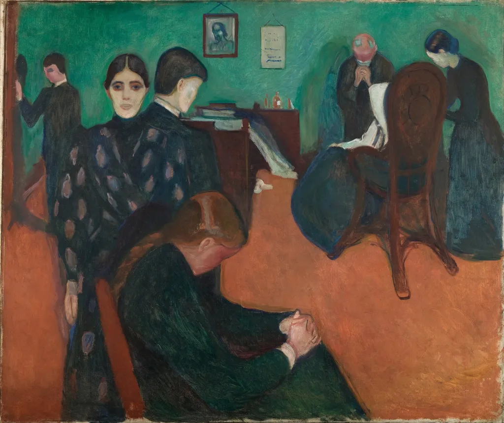 Death in the Sickroom, by Edvard Munch, oil, 1897
