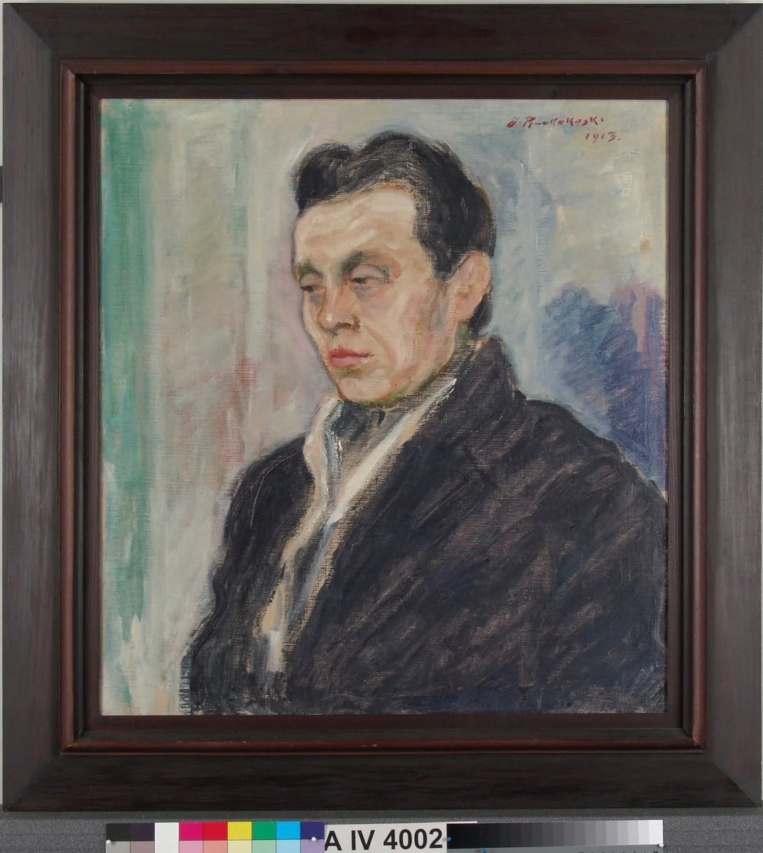 Miehen muotokuva (Yrjö Ramstedt), detail