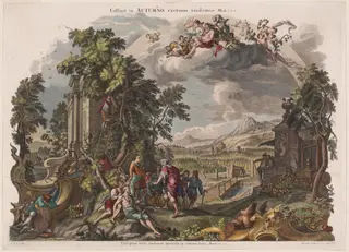 Autumn, by Joseph Sebastian Klauber, ink, 1701