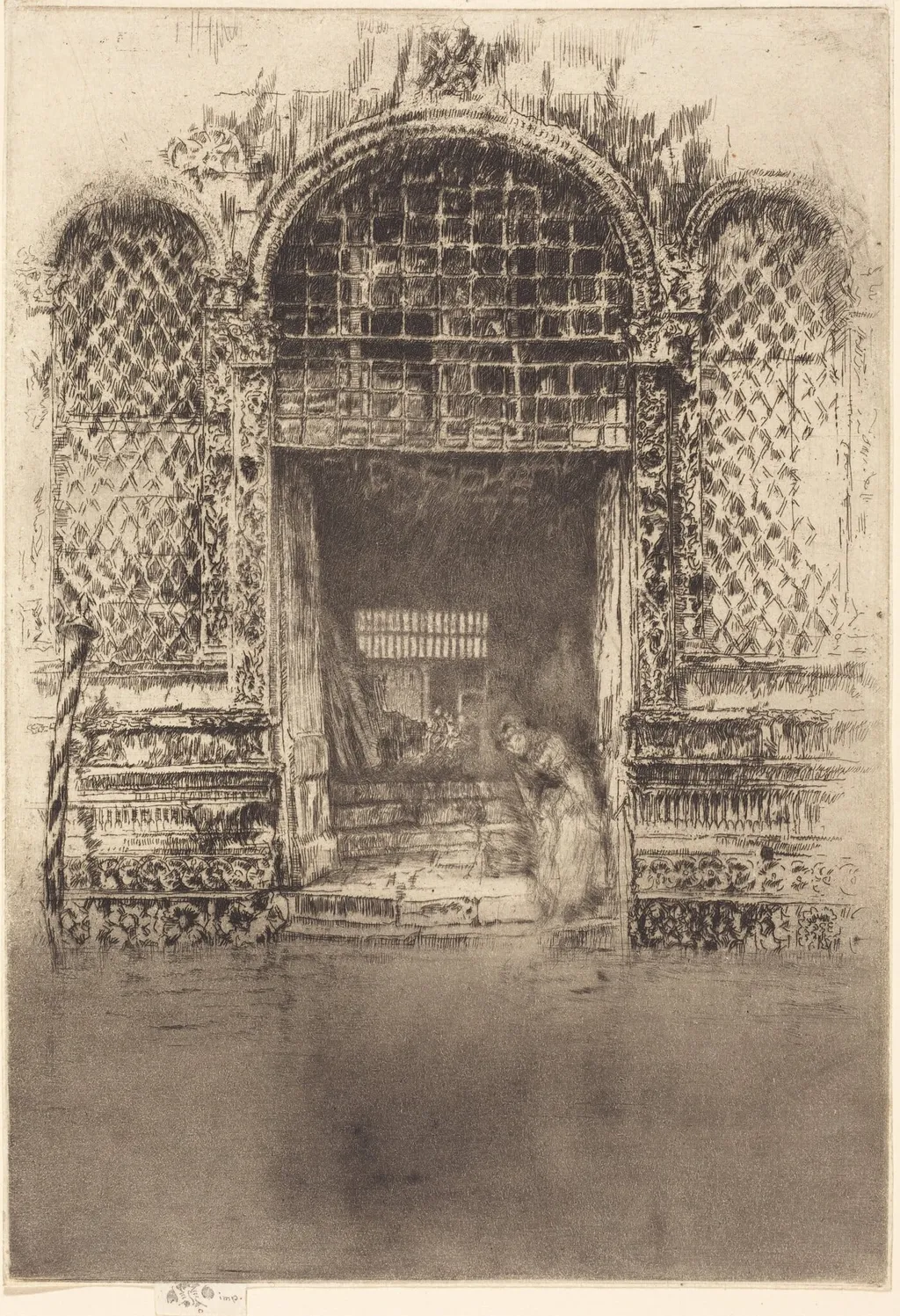 The Doorway, by James McNeill Whistler, ink, 1880