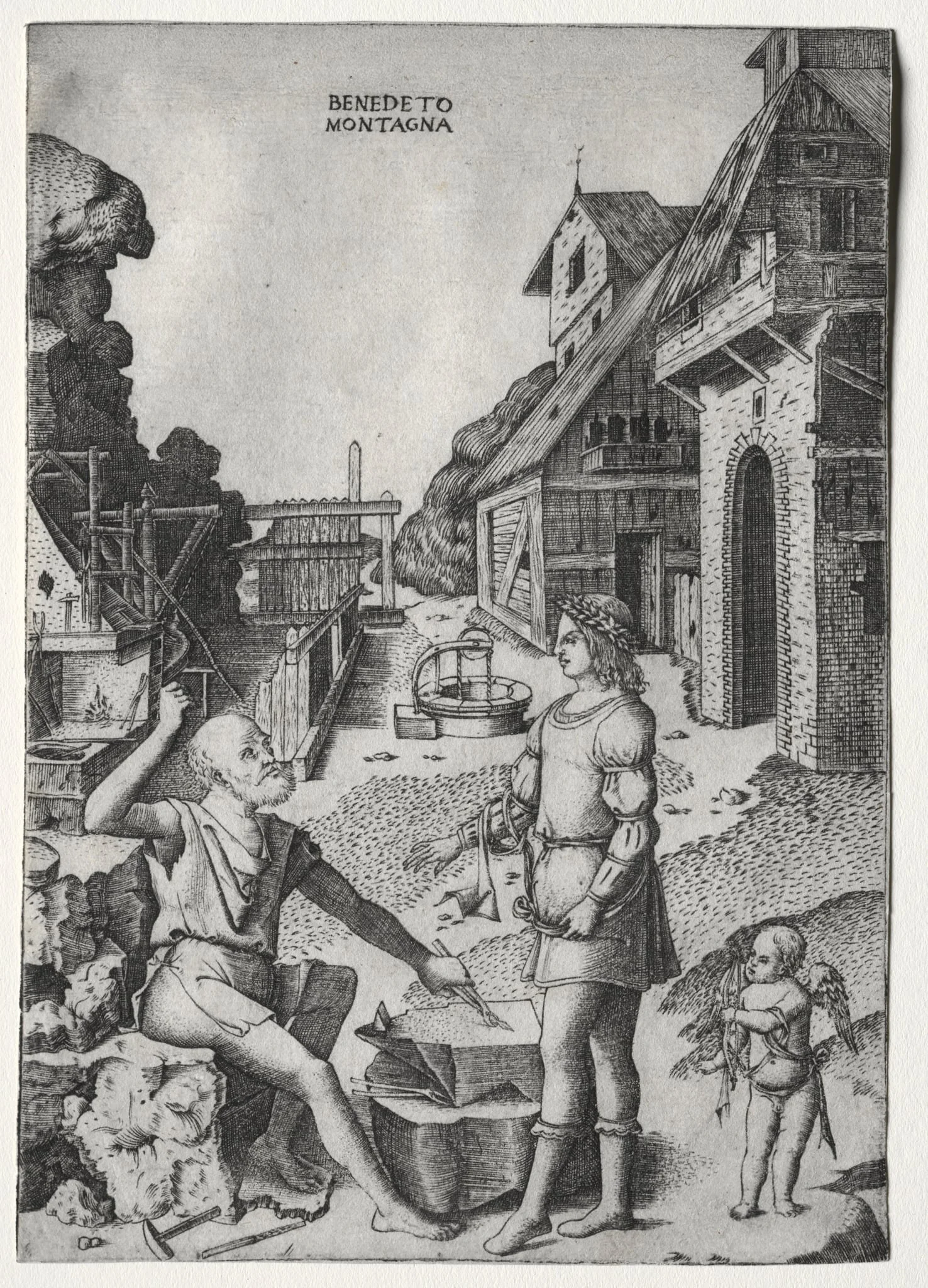 Vulcan, Apollo and Cupid, detail