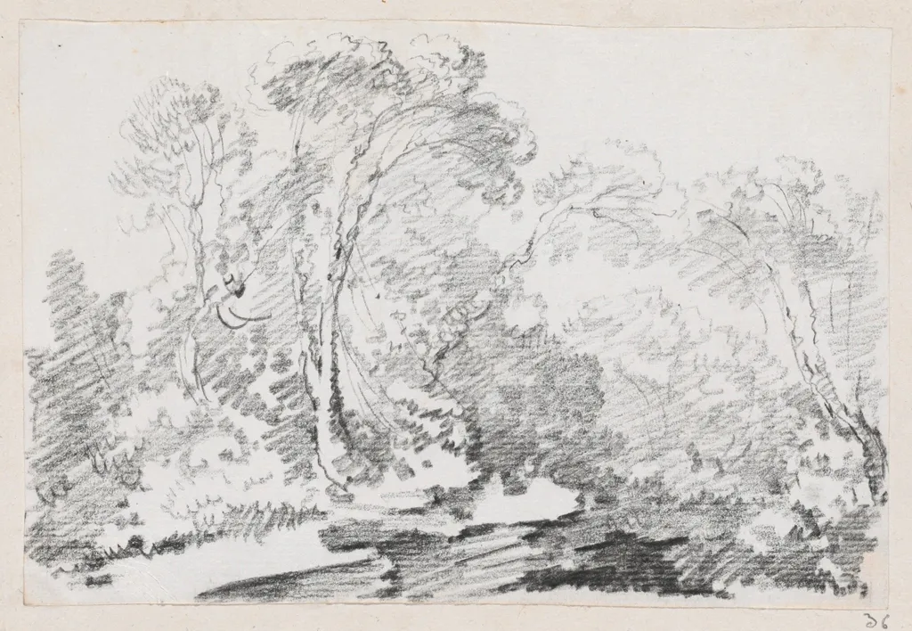 Trees, by Joseph-Marie Vien, graphite, 1747