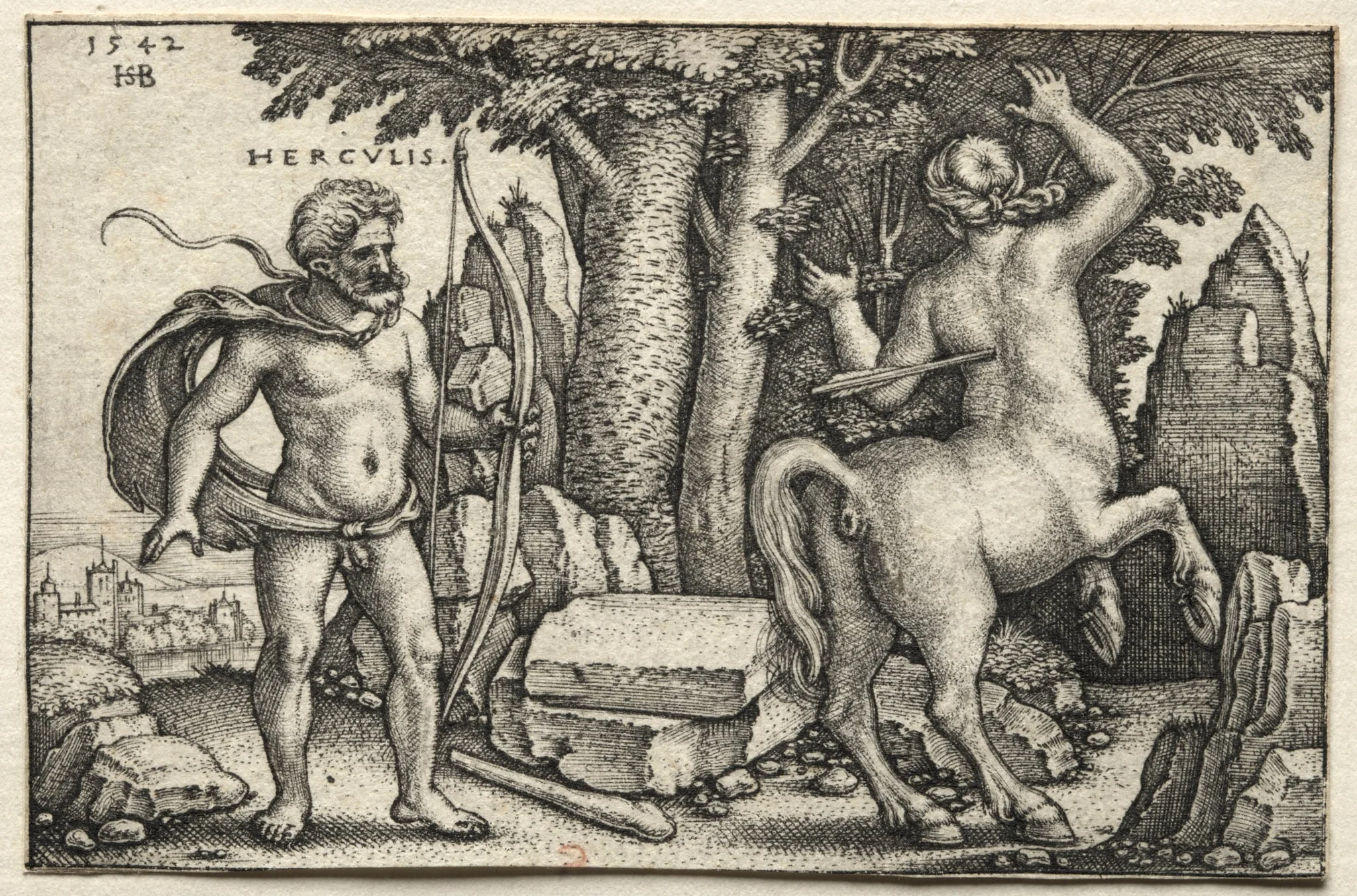 The Labors of Hercules: Hercules Shooting Nessus, detail