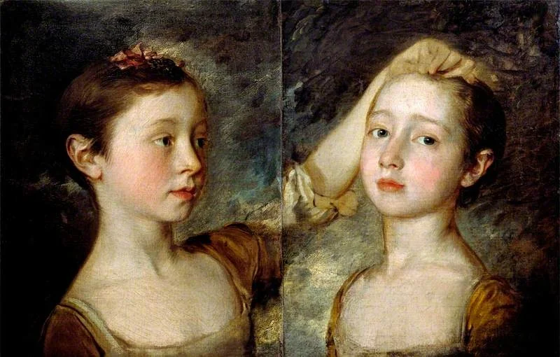 Portrait of the Painter's Two Daughters, detail