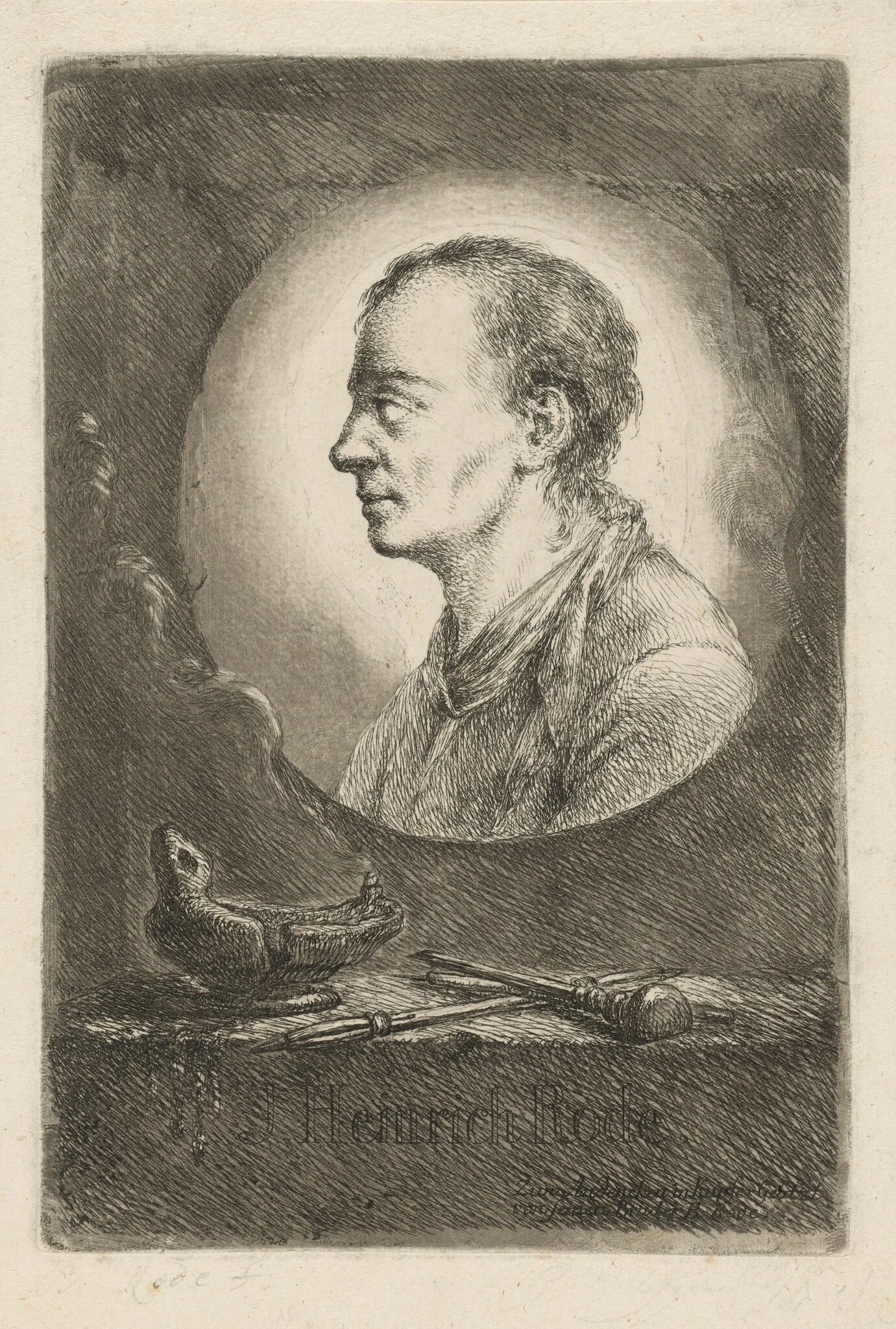 Memorial Sheet for the Artist's Brother, Johann Heinrich Rode, detail