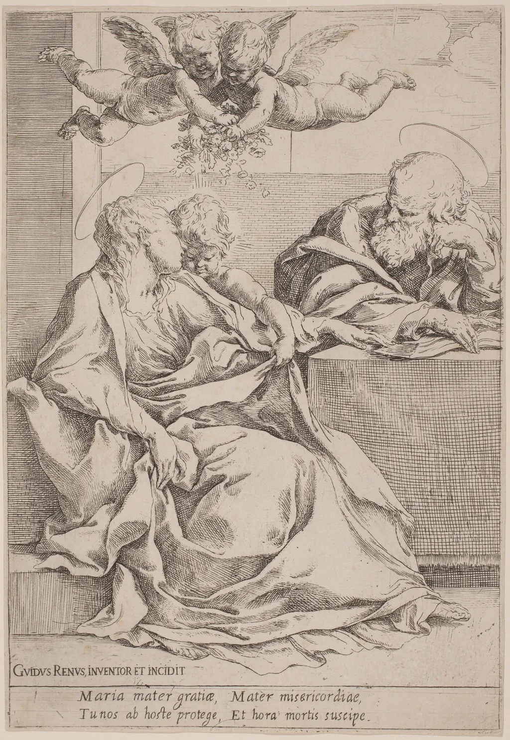 The Holy Family, by Guido Reni, ink, 1608