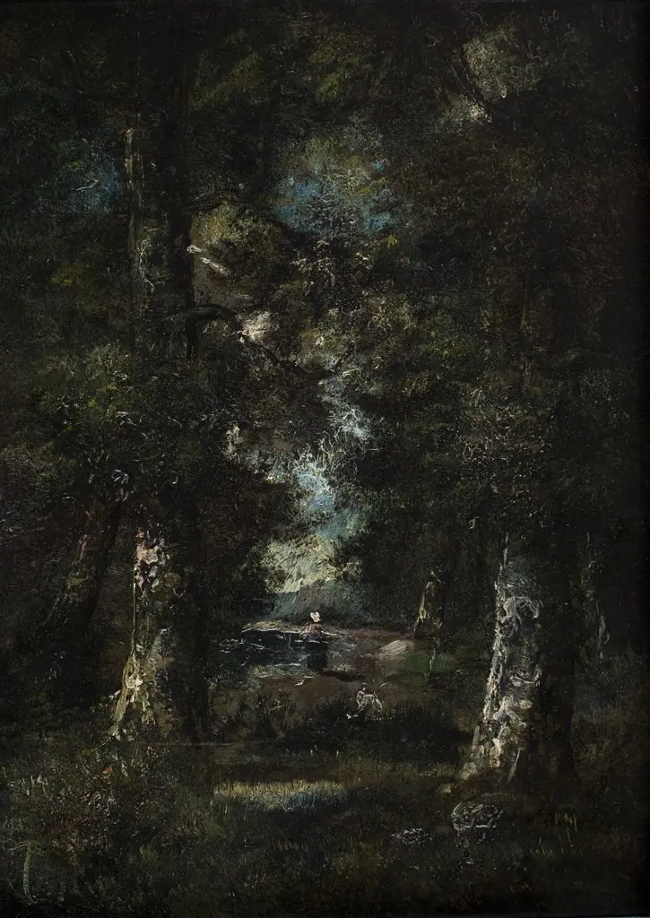 Landscape (Path in the Woods), by Narcisse Virgilio Díaz, oil, 1867