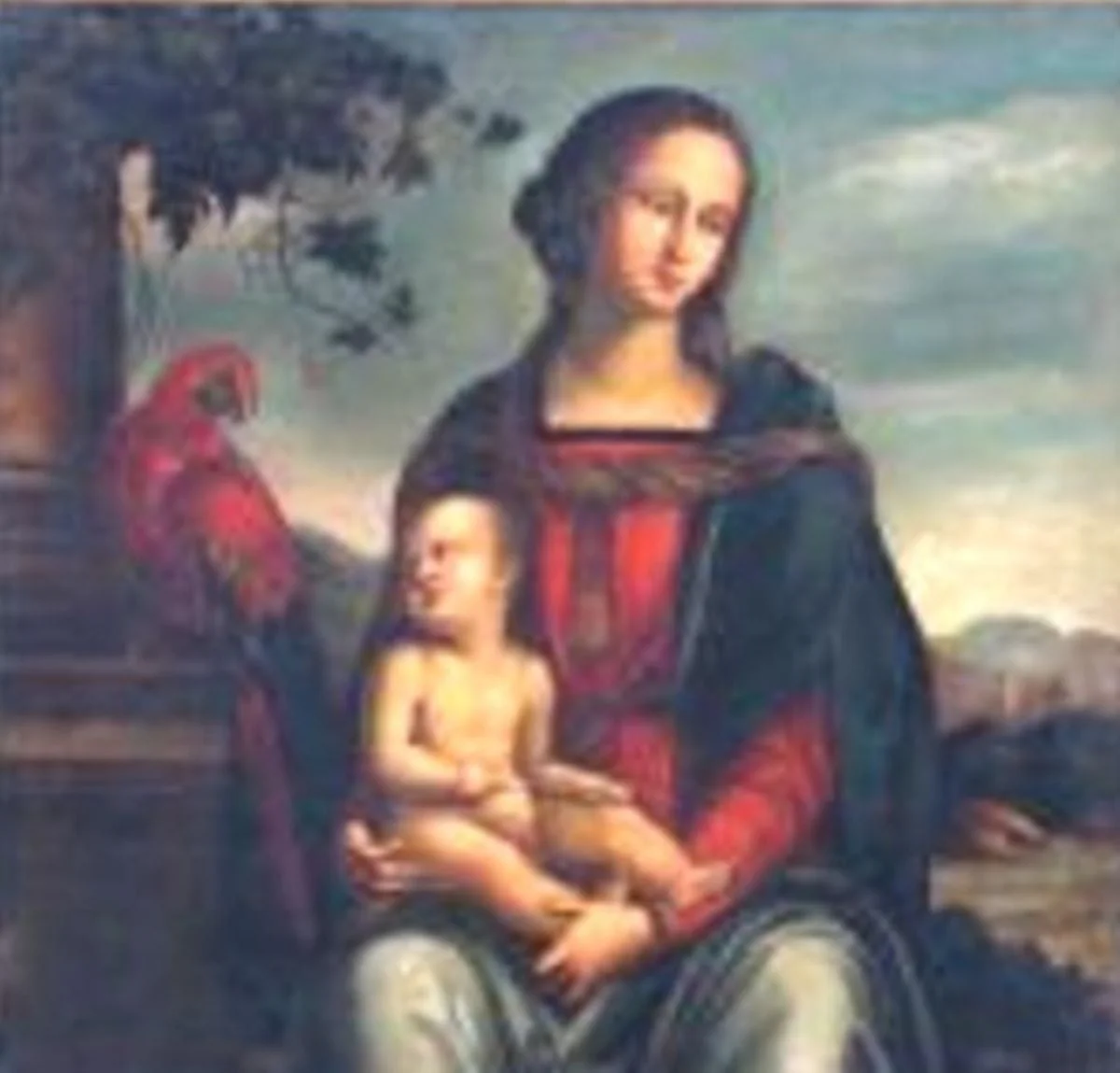 Madona cu pruncul, detail