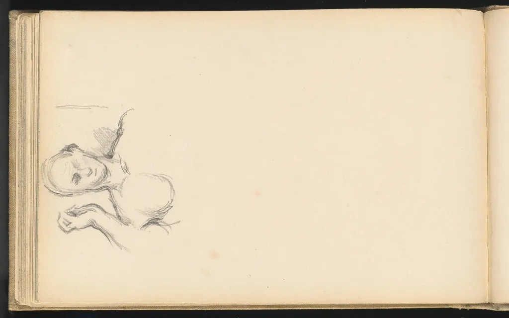 Study of "The Roman Orator (Germanicus)", by Paul Cézanne, graphite, 1884