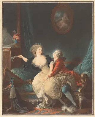 L'Eventail cassé, by Louis-Marin Bonnet, paint, 1764