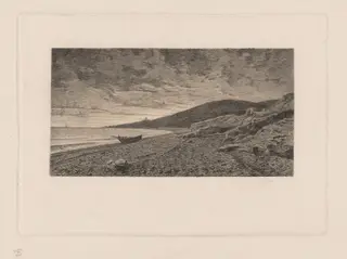 The Coast of Elba, by Telemaco Signorini, ink, 1870