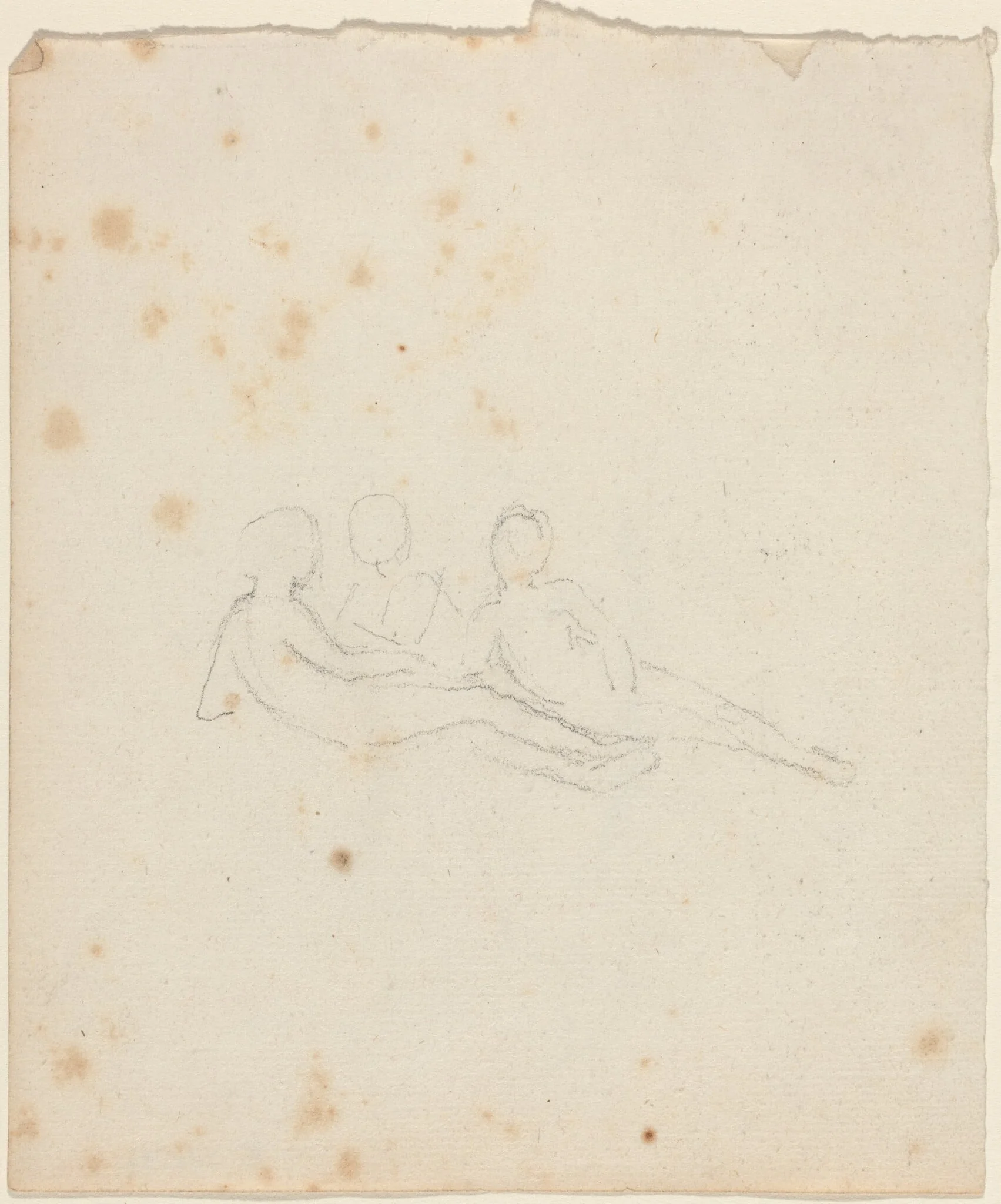 Three Reclining Female Figures, detail