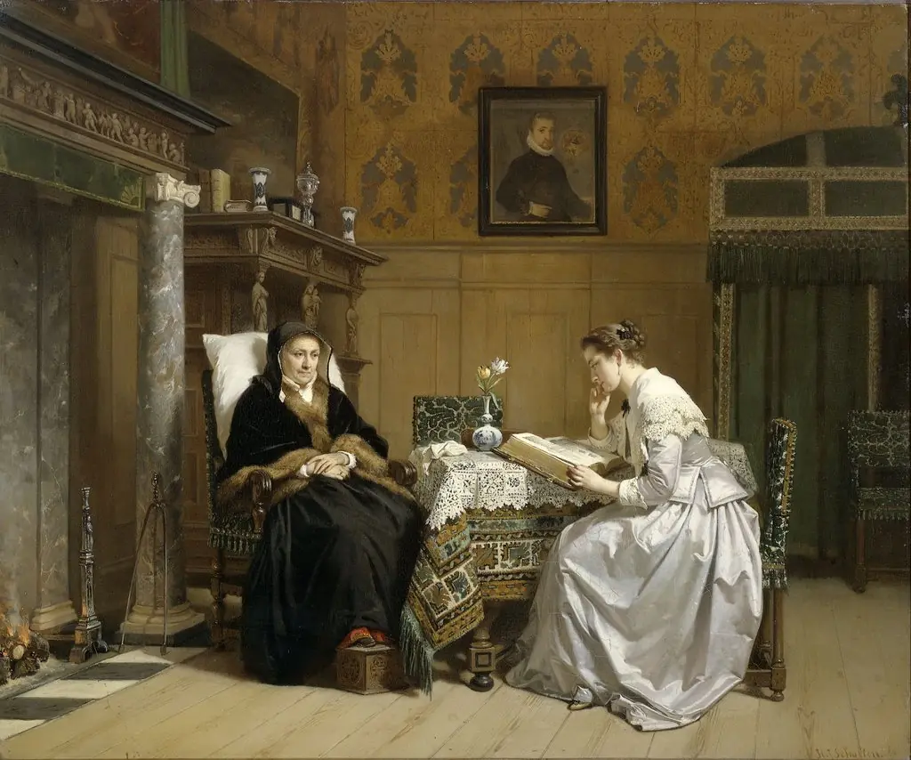 Sunday Morning, by Hendrik Jacobus Scholten, oil, 1865