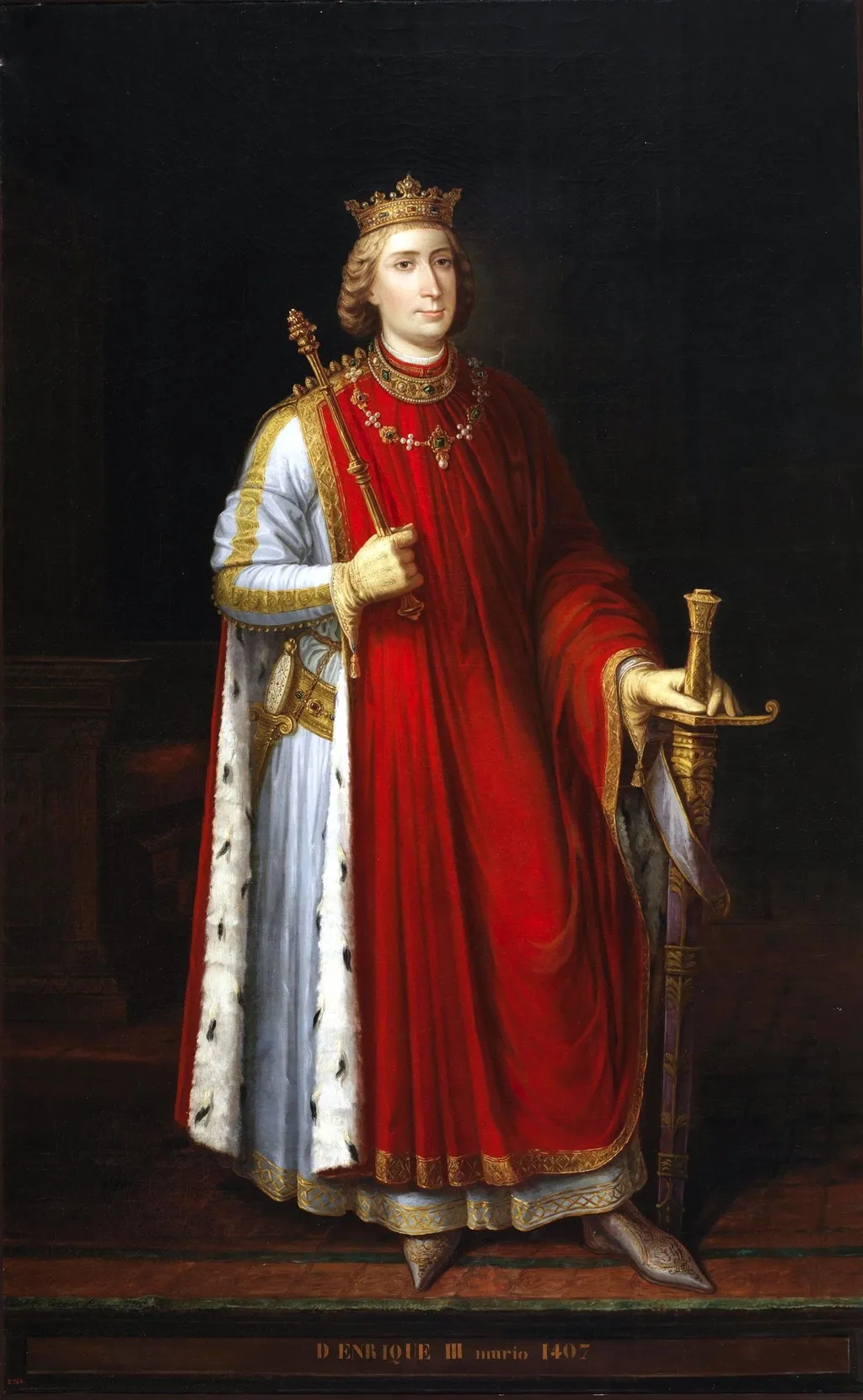 Enrique III el Doliente, by Calixto Ortega, oil, 1848