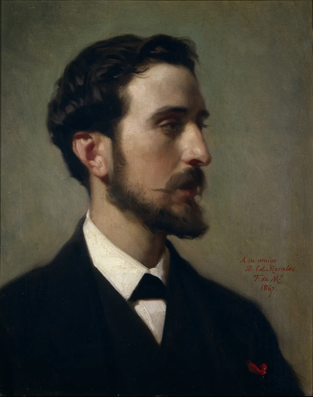 The Painter Eduardo Rosales, by Federico de Madrazo y Kuntz, oil, 1867
