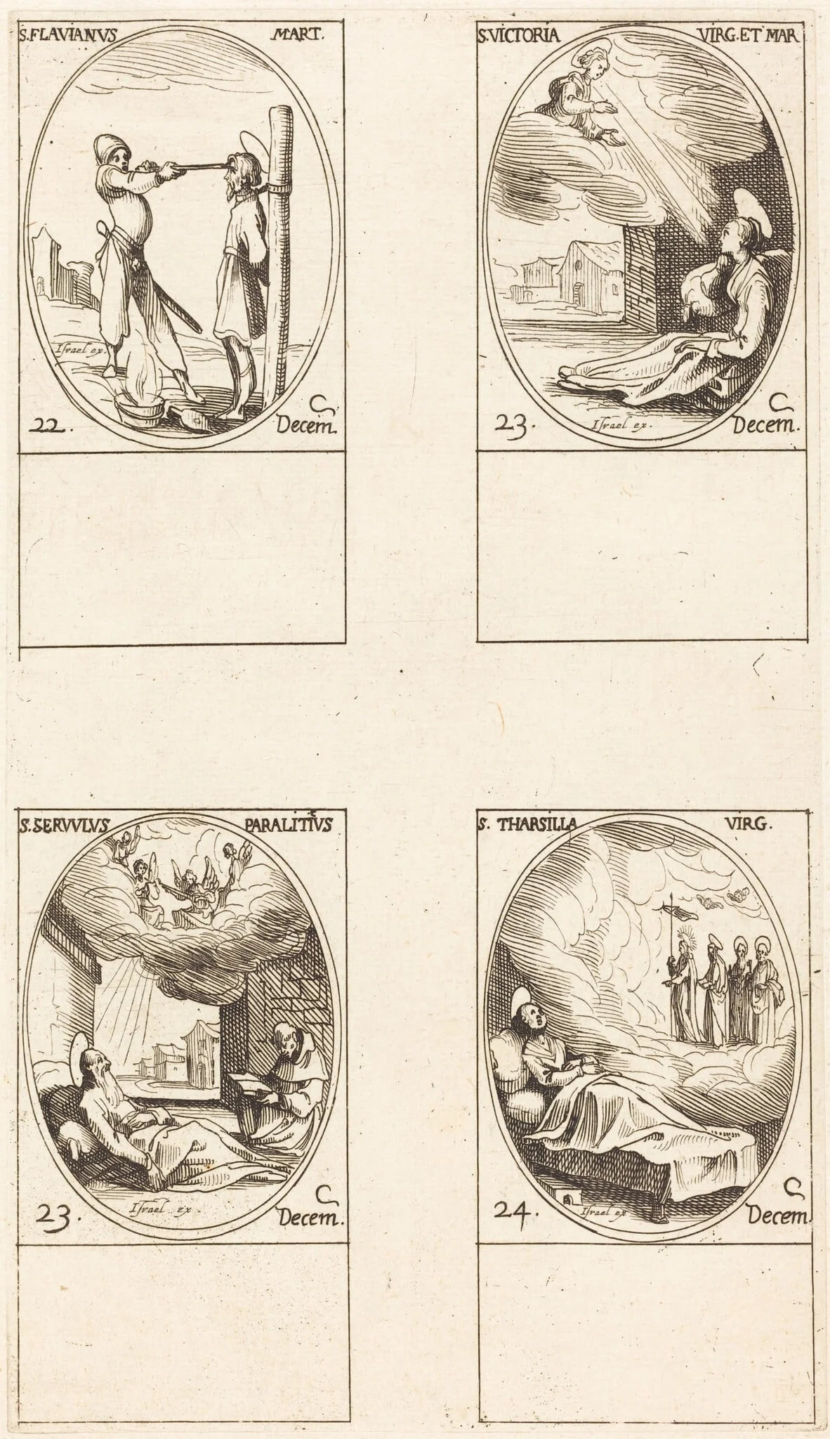 St. Flavian; St. Victoria; St. Servulus; St. Tharsilla, detail