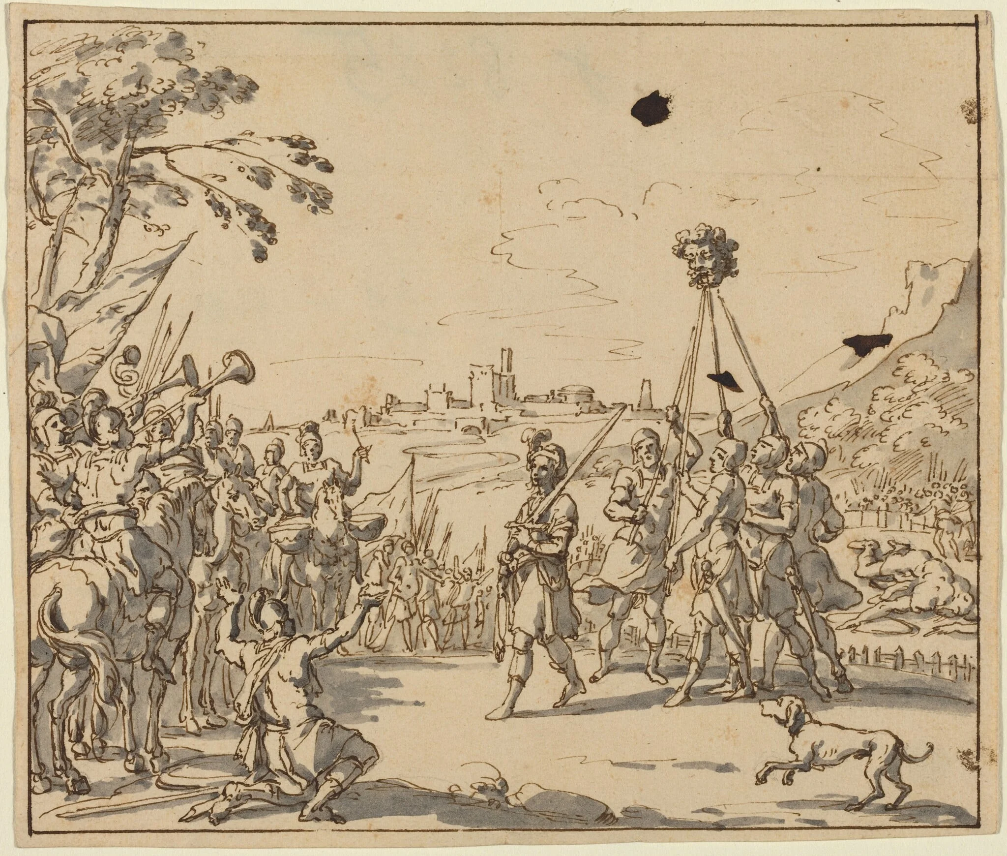 The Triumph of David, detail