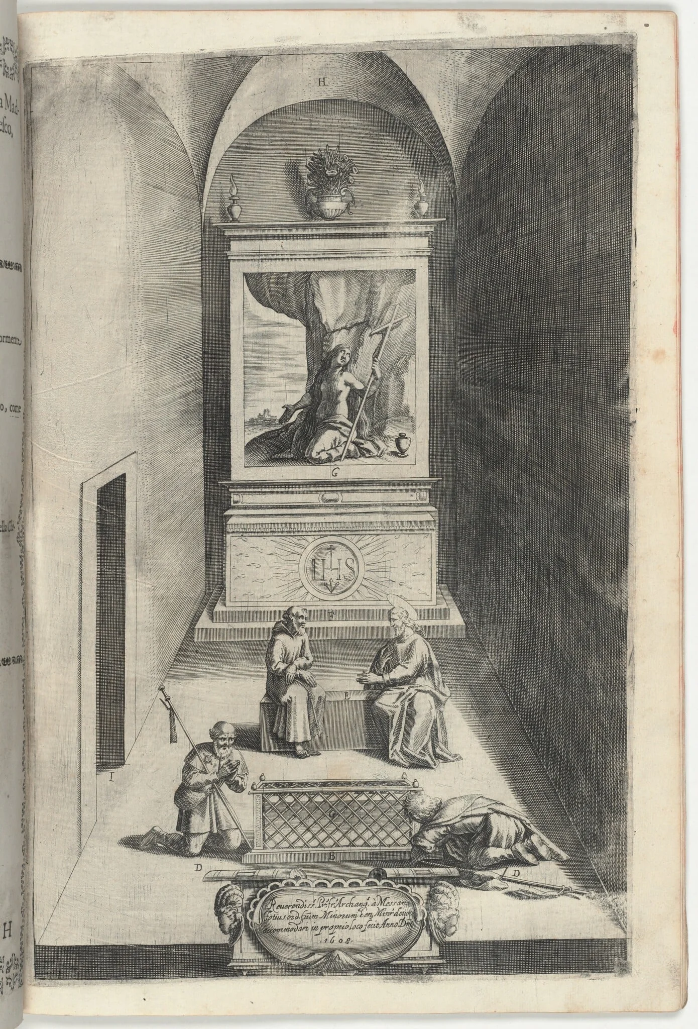 Interior of the Chapel of Mary Magdelene (Interno della cappella della Maddalena) [plate H], detail