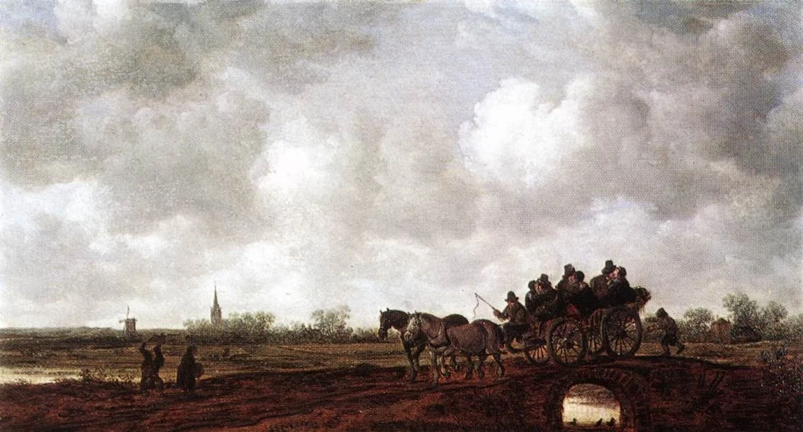 Horse Cart on a Bridge, detail