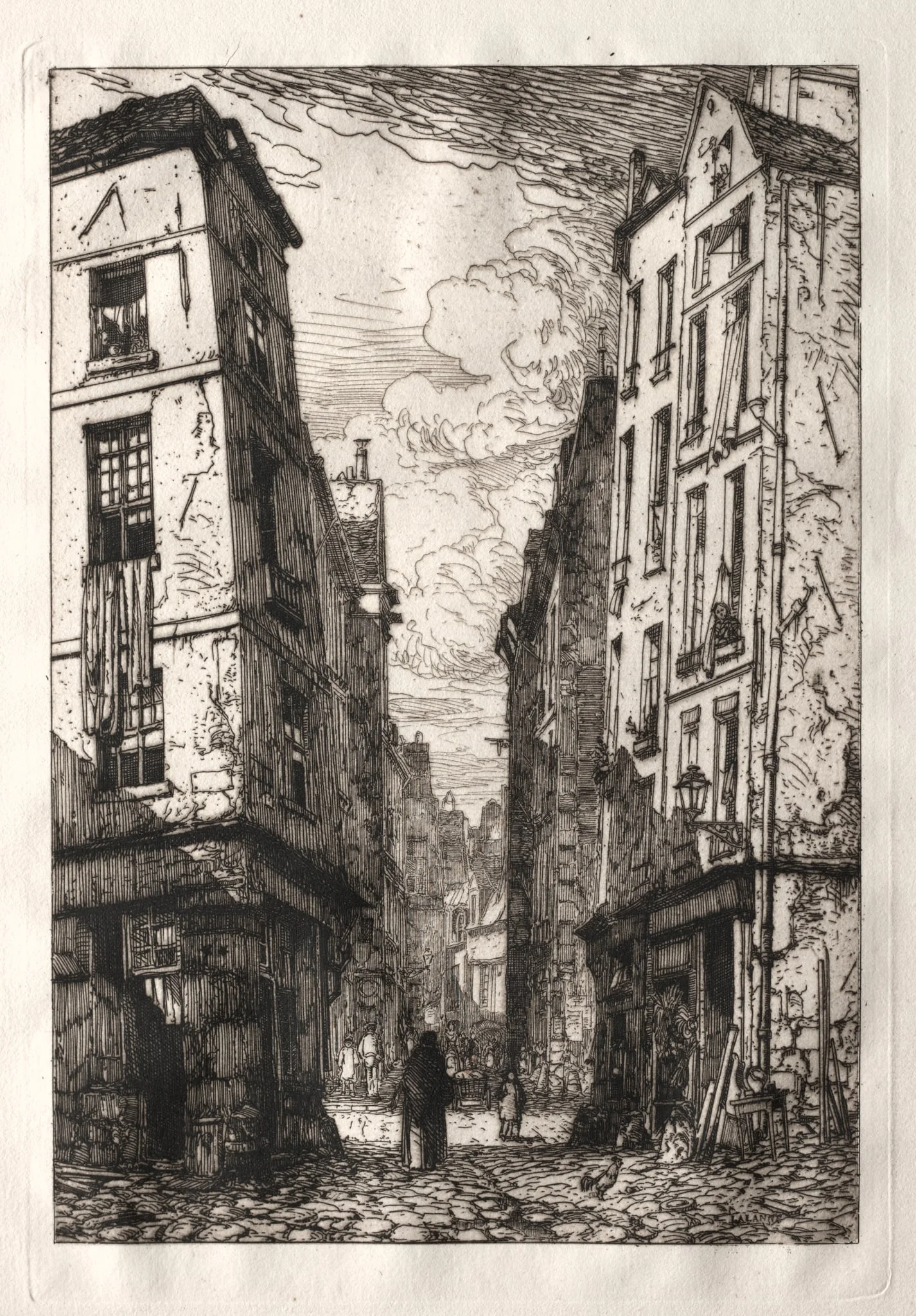 Rue des Marmousets (Old Paris), detail