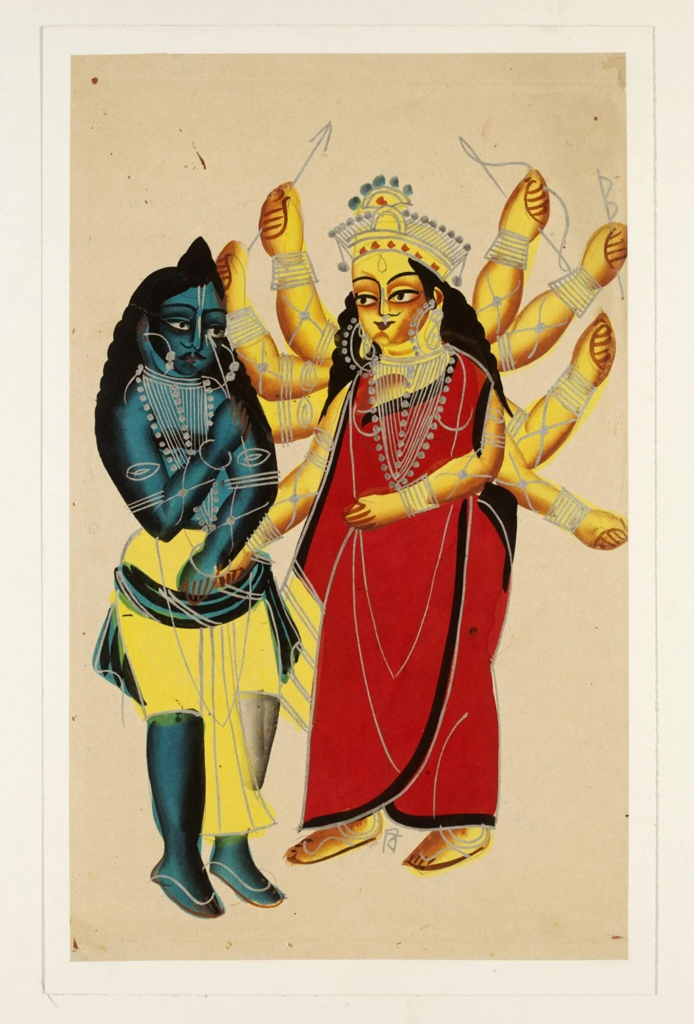 Rama and Durga, detail