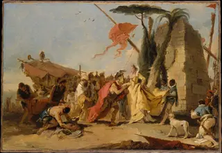 The Meeting of Antony and Cleopatra, by Giovanni Battista Tiepolo, oil, 1746