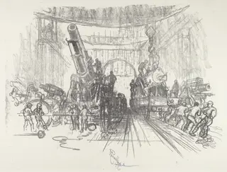 Ready for War, by Joseph Pennell, ink, 1916