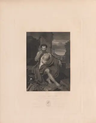 Caius Marius on the Ruins of Carthage, by Stephen Alonso Schoff, 1842