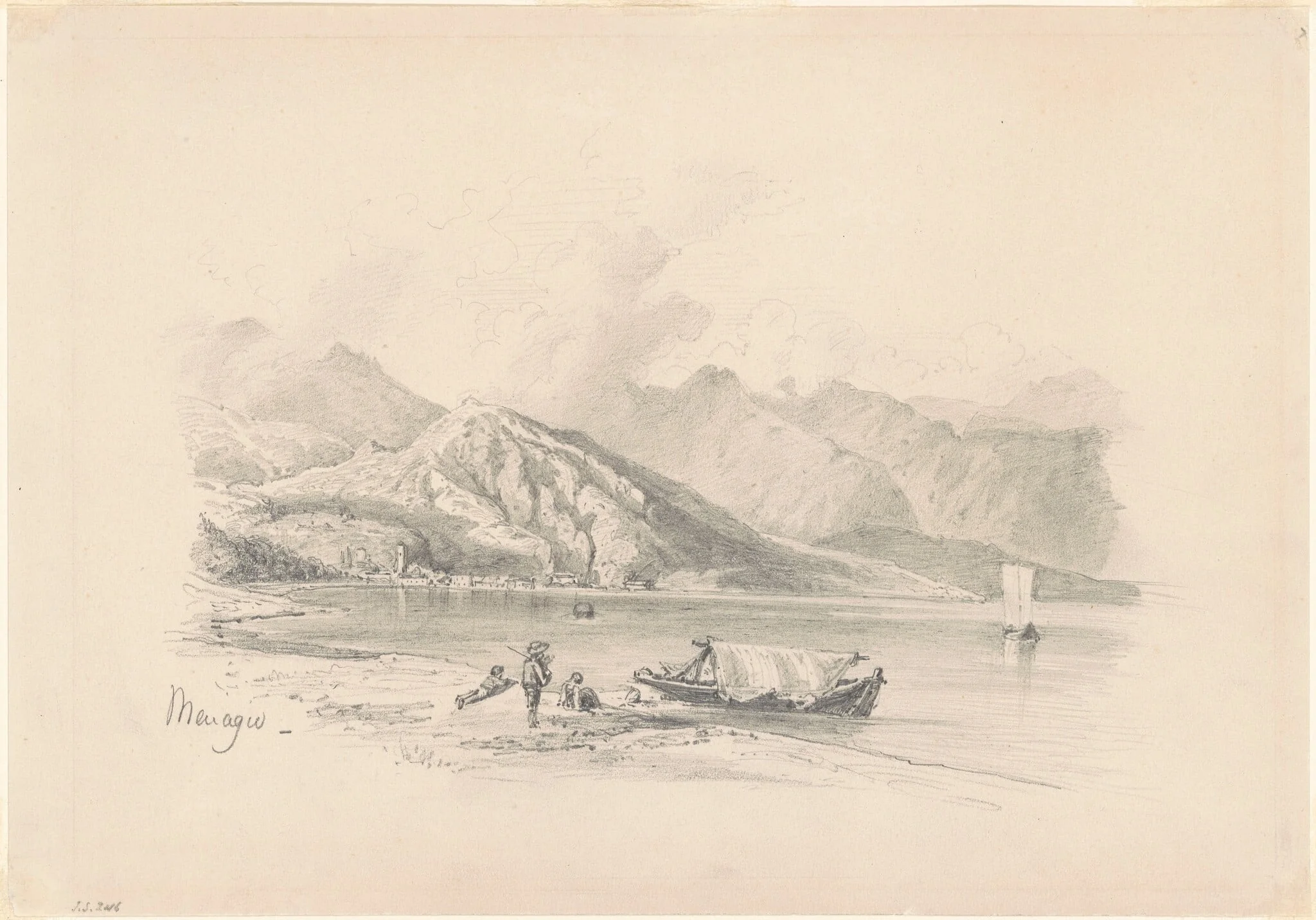 Lake Shore, Menaggio [recto], detail