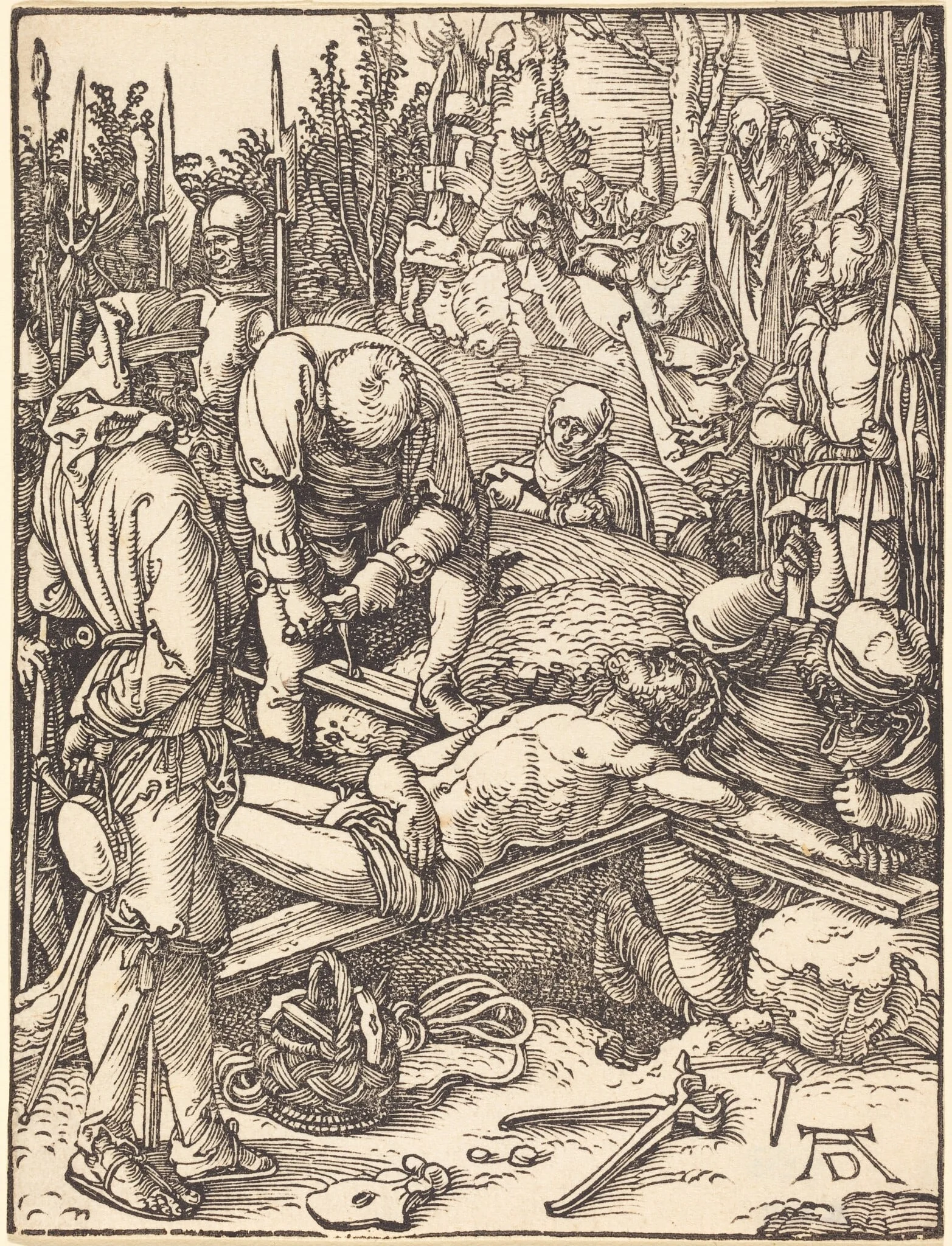 Christ Nailed to the Cross, detail