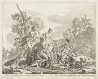 The Judgement of Paris, by Jacopo Guarana, ink, 1764
