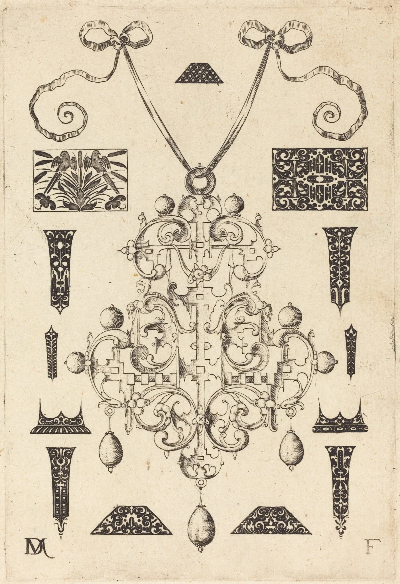 Large Pendant, Surrounded by Thirteen Studs, detail