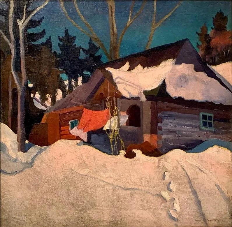 Winter Landscape in Zakopane, detail