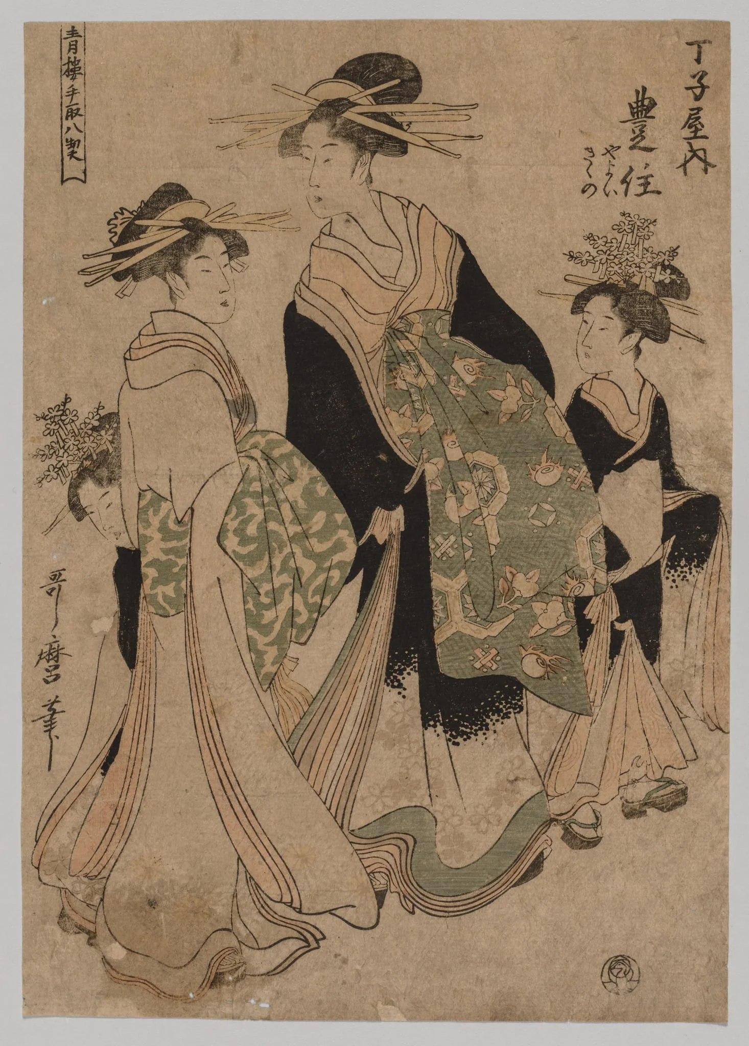 Courtesans and Attendants, detail