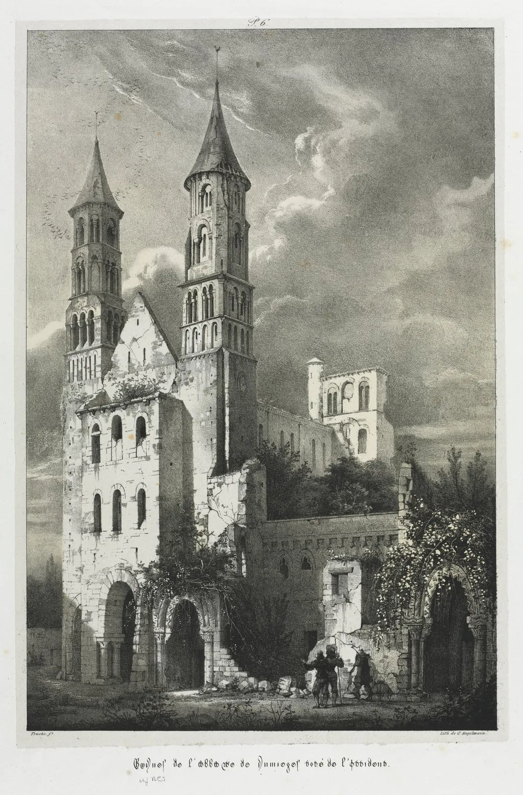 Ruins of the Abbey of Jumièges, by Jean Truchot, 1820